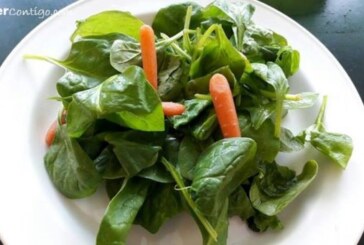 Ensalada de espinacas y zanahoria baby